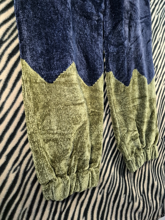 Adrian. Other - Adrian Two-Tone Velvet Lounge Pants with Scalloped Hem